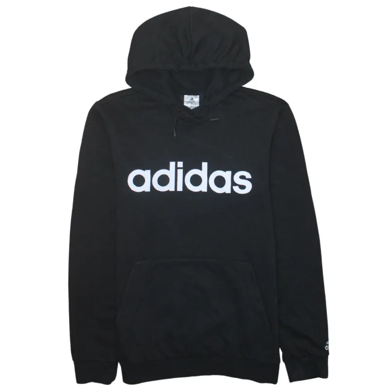 Adidas 90's Spellout Pullover Hoodie Small Black sold by Vintage Club