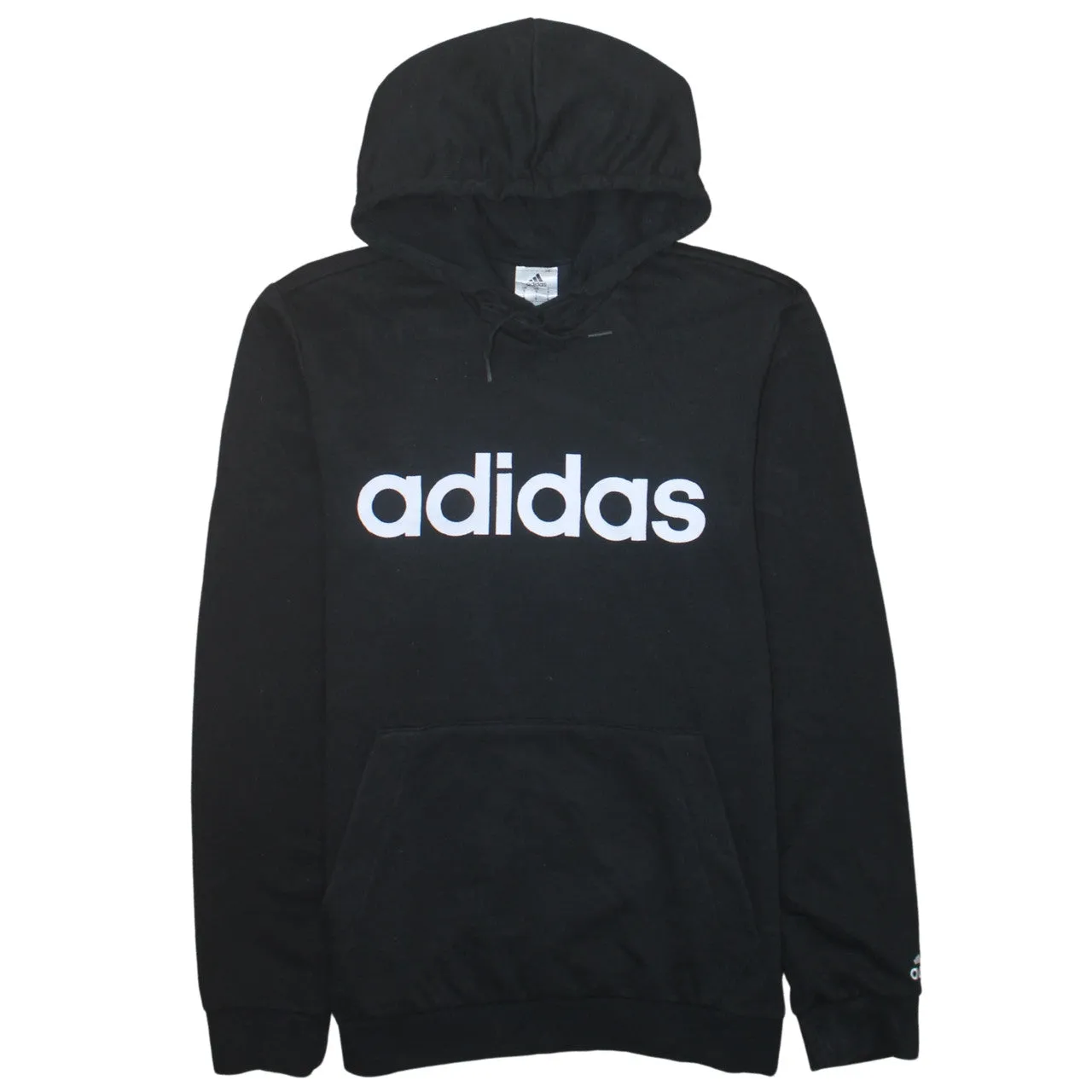 Adidas 90's Spellout Pullover Hoodie Small Black sold by Vintage Club