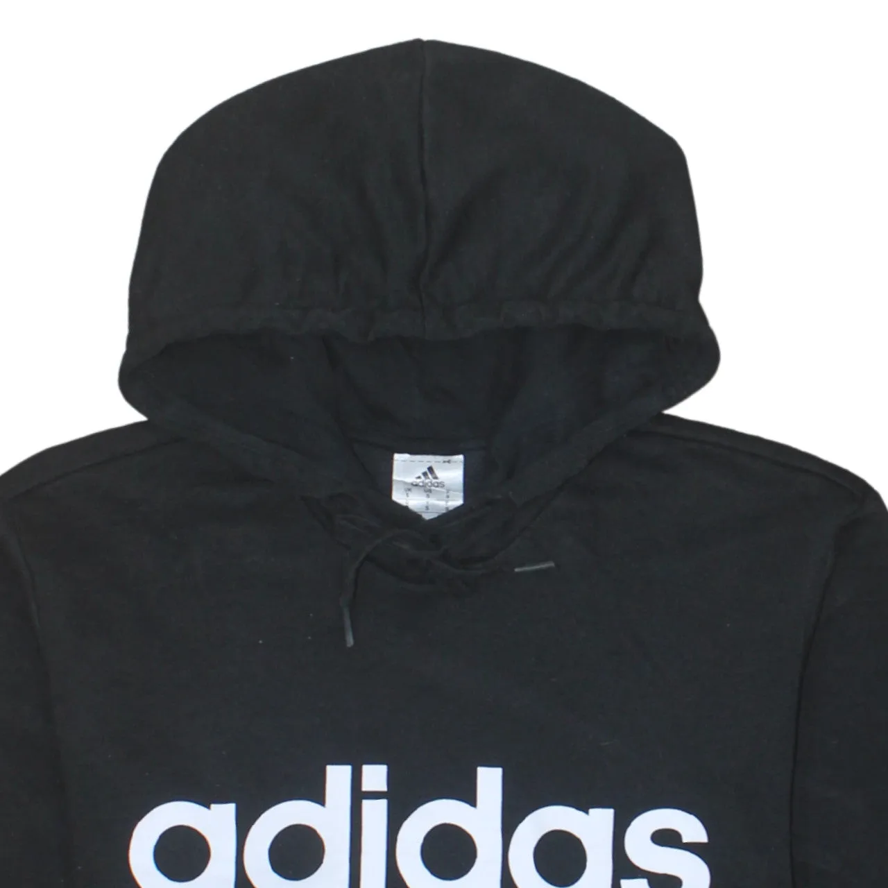 Adidas 90's Spellout Pullover Hoodie Small Black sold by Vintage Club product image thumbnail 3