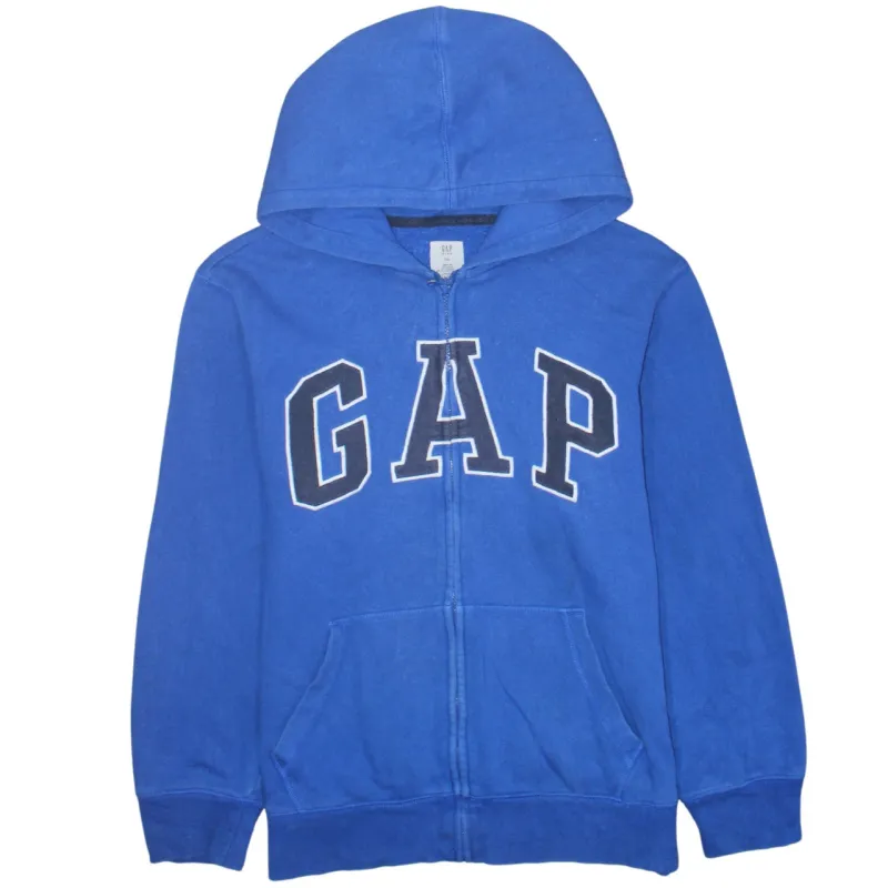 Gap 90's Spellout Full Zip Up Hoodie XXLarge (2XL) Blue made by GAP