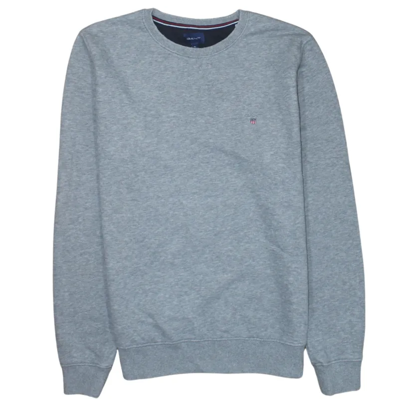 GANT Grey Sweatshirt Women’s XLarge Embroidered Chest Logo Crewneck Pullover Jumper made by Gant