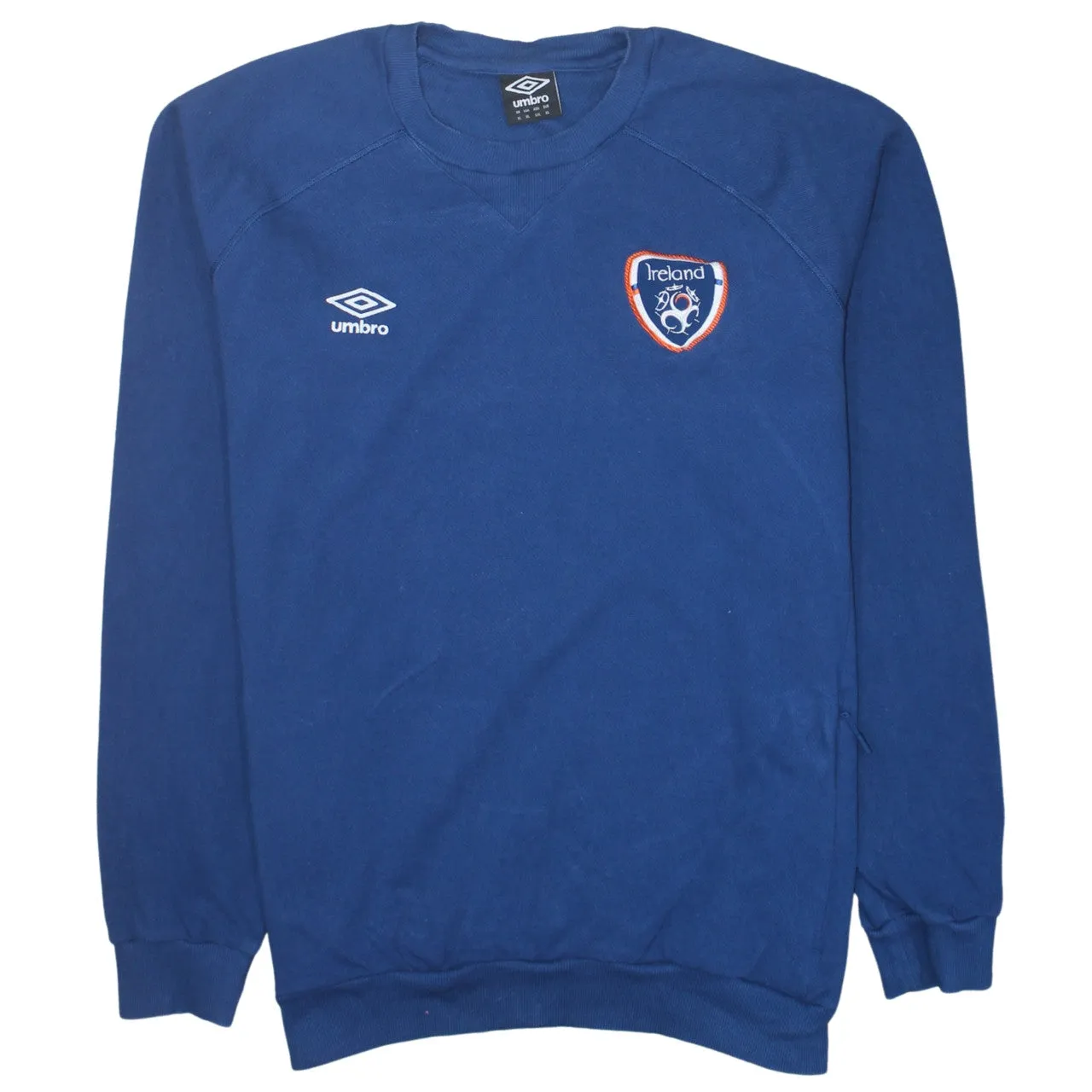 Umbro Navy Blue Sweatshirt Women’s XLarge Ireland Crest Embroidered Logos Pullover Top sold by Vintage Club