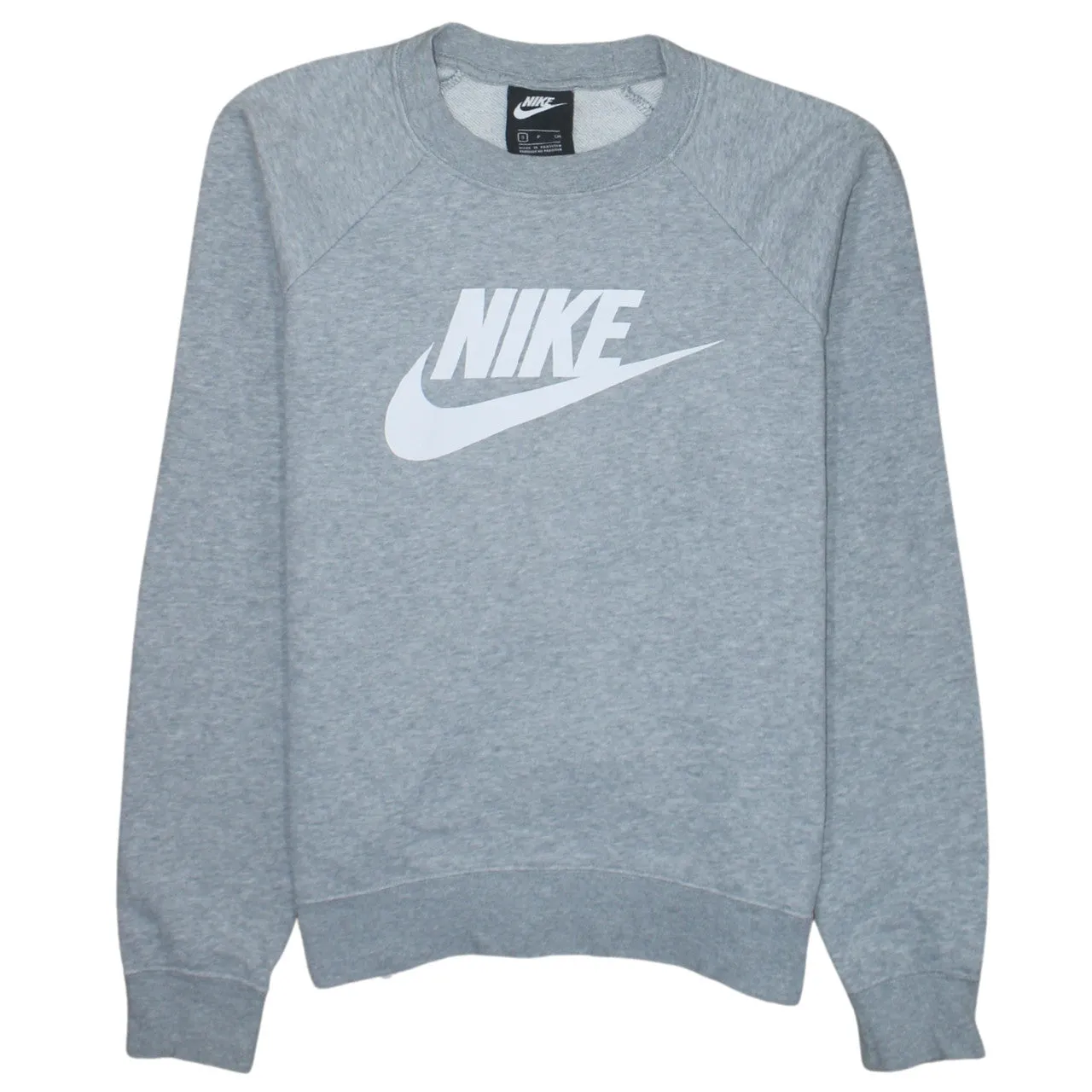 Nike 90's Center Middle Swoosh Crew Neck Sweatshirt Small Grey sold by Vintage Club
