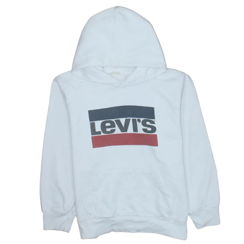 Levi's 90's Spellout Pullover Hoodie Large White made by Levi's