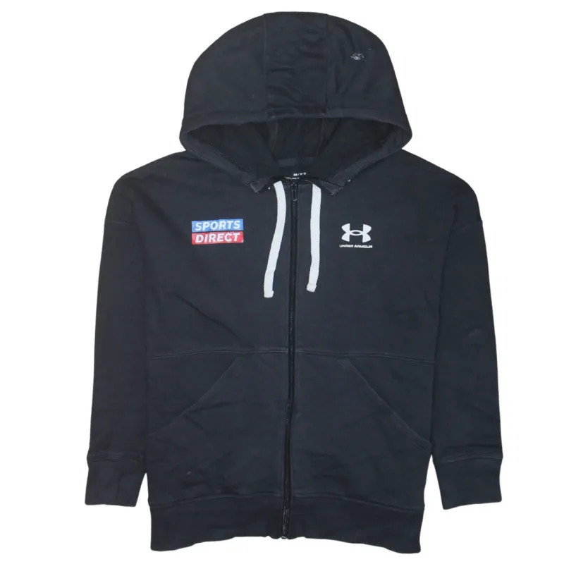 Under Armour 90's Drawstring Pockets Full Zip Up Hoodie XSmall Black sold by Vintage Club