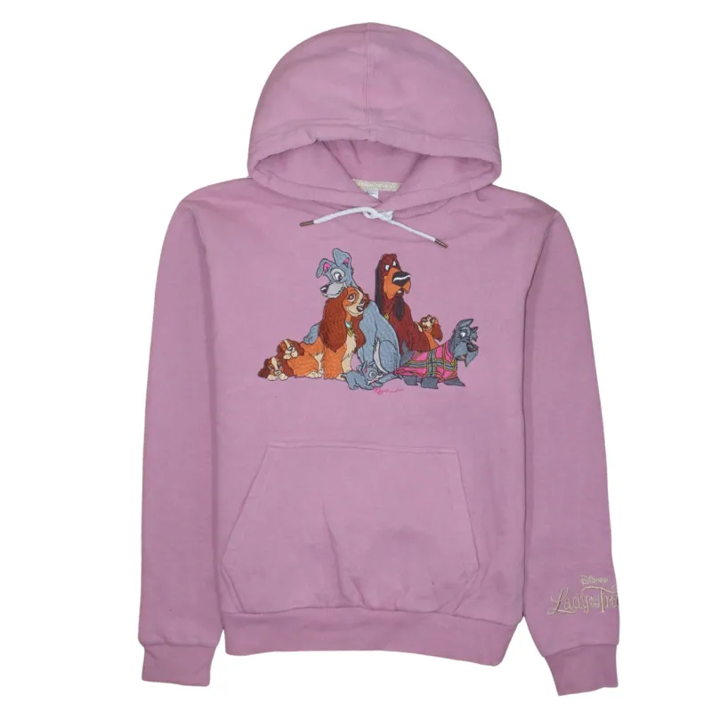 Disney 90's Drawstring Pockets Pullover Hoodie Small Pink made by Vintage Club
