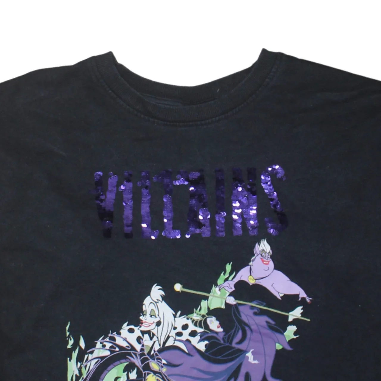 Disney 90's Lightweight Crew Neck Sweatshirt Medium Black sold by Vintage Club product image thumbnail 3