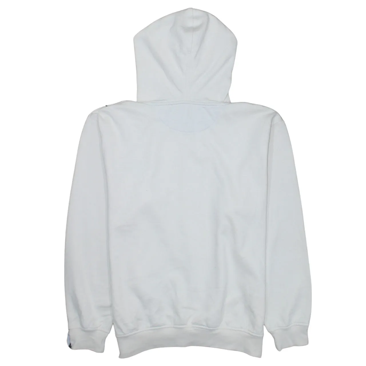 Reebok White Hoodie Men's Small Embroidered Chest Logo Contrast Piping Pullover Sweatshirt sold by Vintage Club product image thumbnail 2