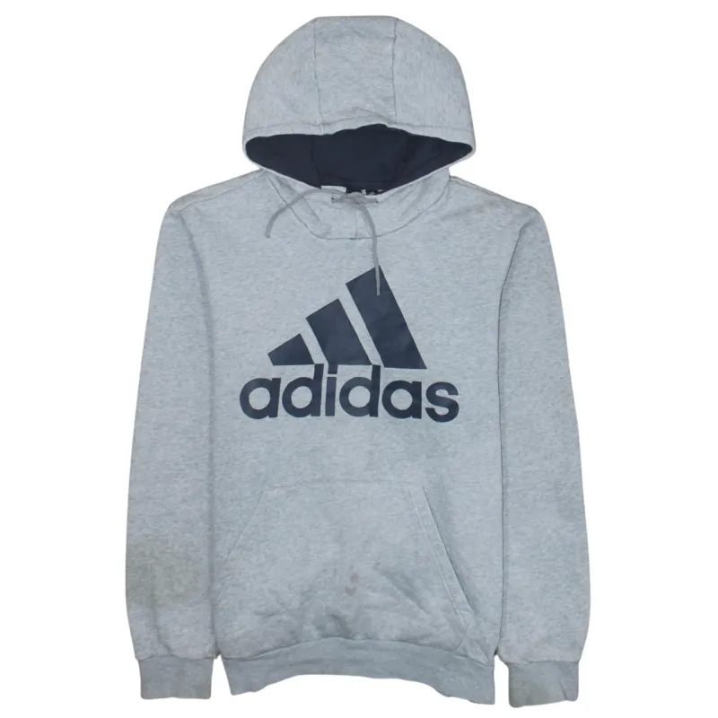 Adidas 90's Spellout Pullover Hoodie Medium  Grey sold by Vintage Club