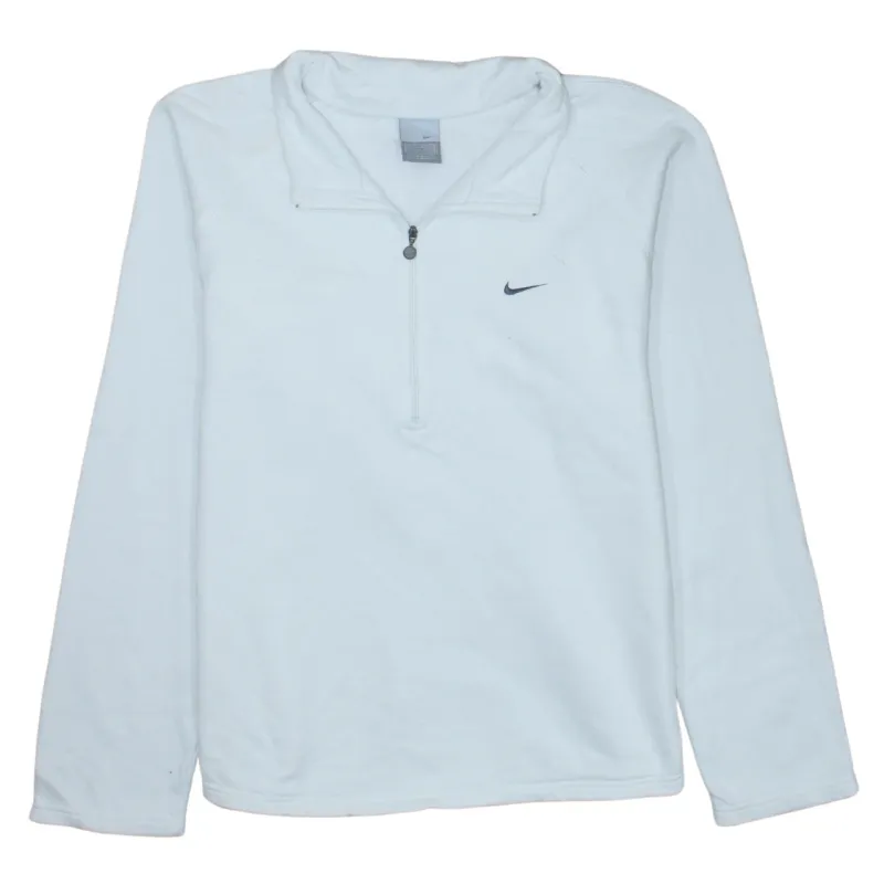 Nike 90's Swoosh Half Zip Sweatshirt XLarge White sold by Vintage Club