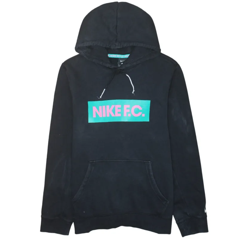 Nike 90's Spellout Pullover Hoodie Large Black sold by Vintage Club