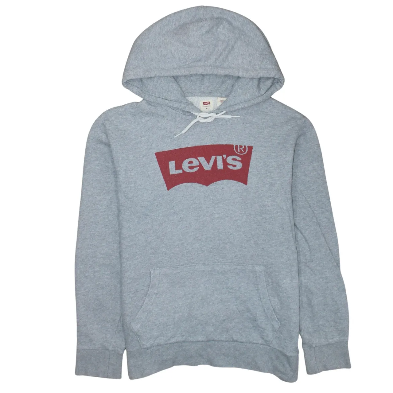 Levi's 90's Spellout Pullover Hoodie Medium Grey sold by Vintage Club
