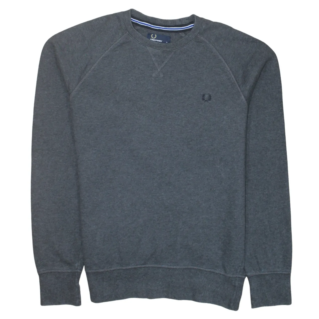 FRED PERRY 90's Lightweight Crew Neck Sweatshirt Medium Grey sold by Vintage Club
