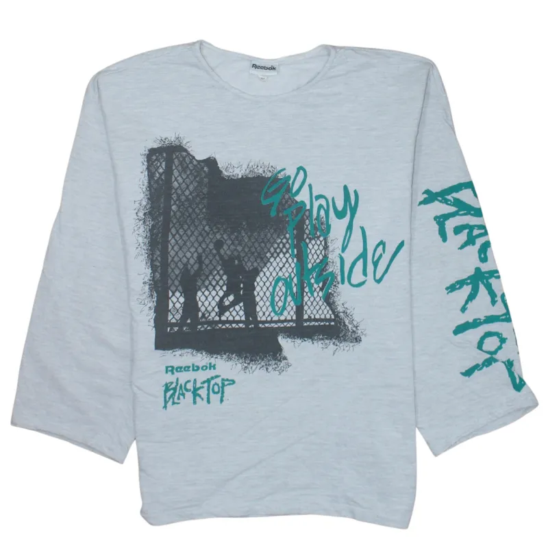 Reebok 90's Lightweight Crew Neck Sweatshirt Medium Grey sold by Vintage Club