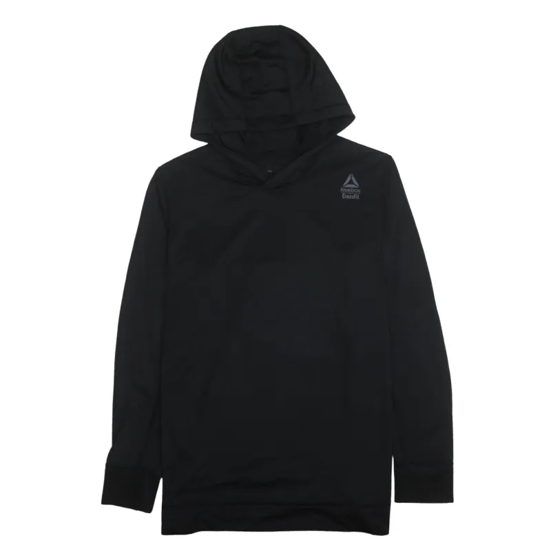 Reebok 90's Loungewear Pullover Hoodie Large  Black sold by Vintage Club