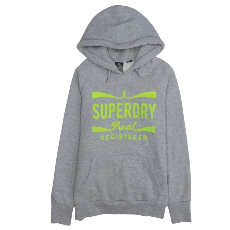 Super Dry 90's Spellout Pullover Hoodie Medium  Grey sold by Vintage Club
