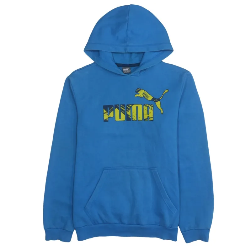 Puma 90's Spellout Pullover Hoodie XXLarge (2XL) Blue sold by Vintage Club