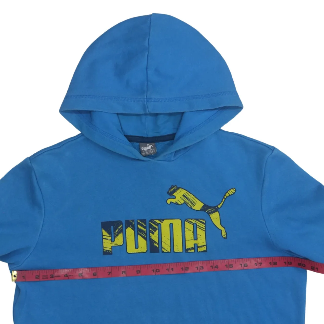 Puma Blue Hoodie Women’s XXLarge Printed Front Logo Pouch Pocket Pullover Sweatshirt sold by Vintage Club product image thumbnail 5