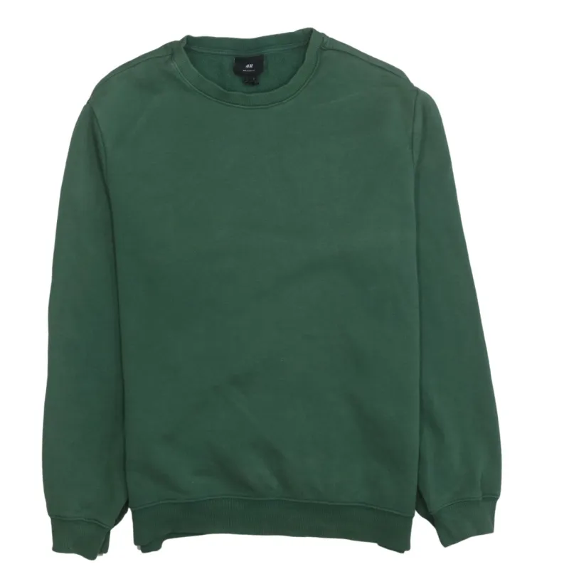H&M 90's Plain Crew Neck Sweatshirt Medium Green made by H&M