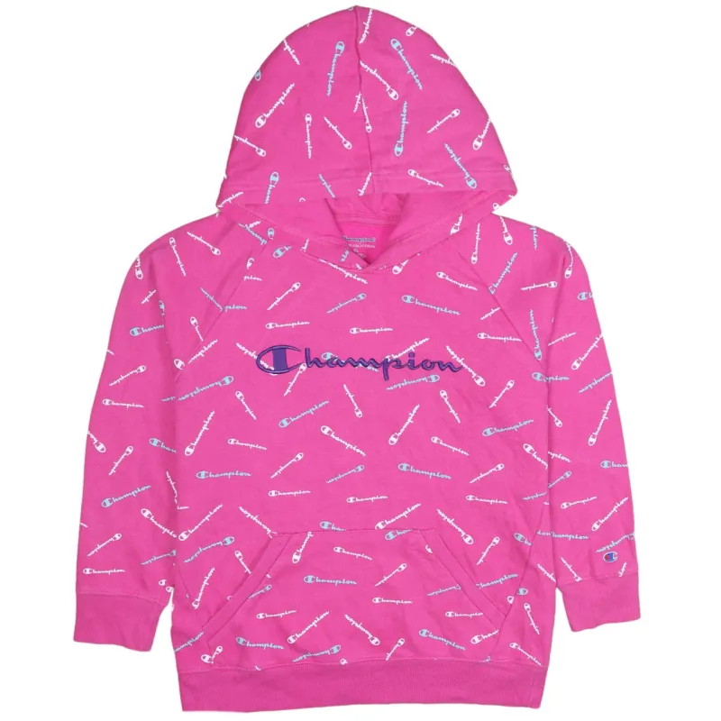 Champion Women's XL 90's Vintage Spellout Pink Pullover Hoodie sold by Vintage Club
