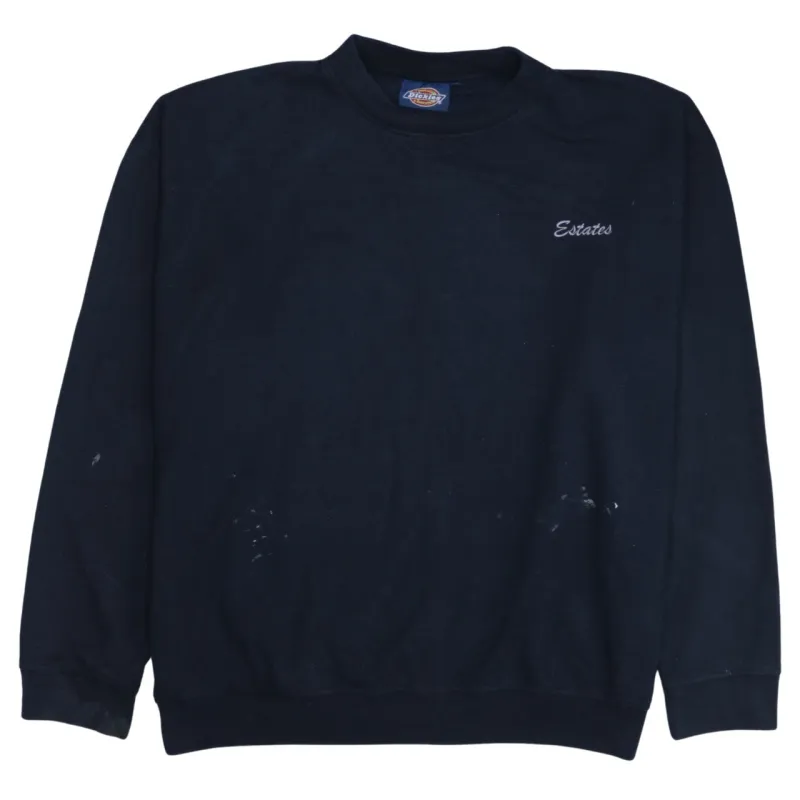 Dickies Navy Blue Sweatshirt Men's XLarge Embroidered Chest Logo Crewneck Pullover Jumper made by Dickies