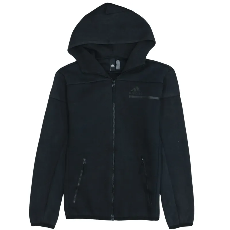 Adidas Vintage 90's Black Full Zip Hoodie Men's Small Sportswear sold by Vintage Club