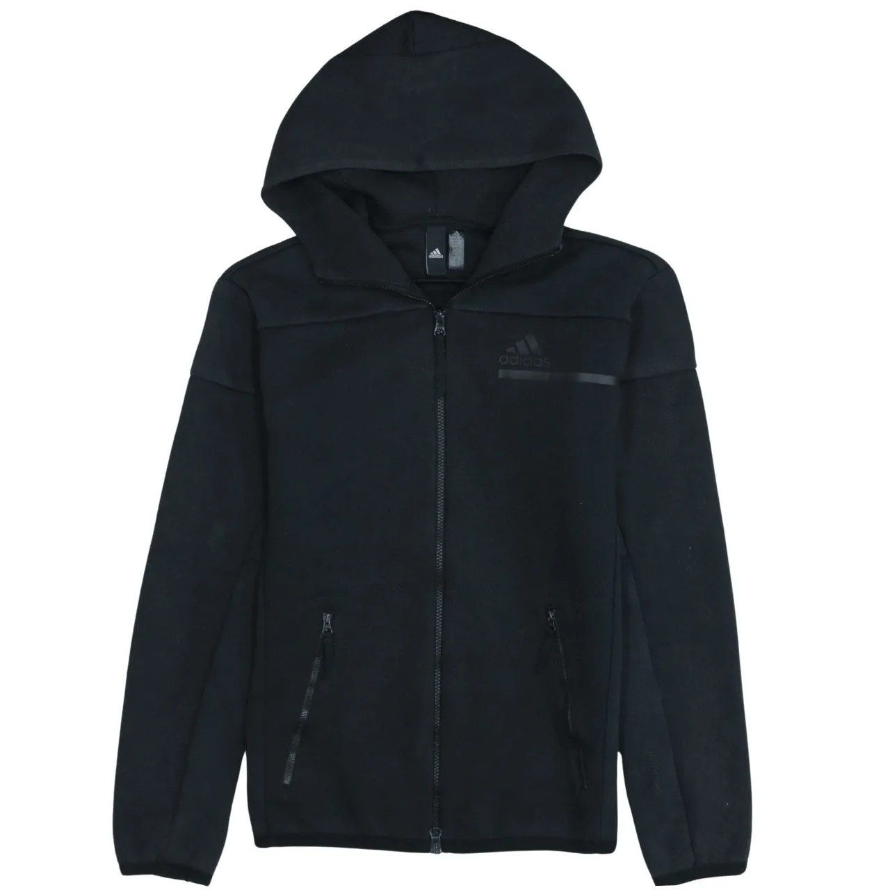 Adidas Vintage 90's Black Full Zip Hoodie Men's Small Sportswear sold by Vintage Club