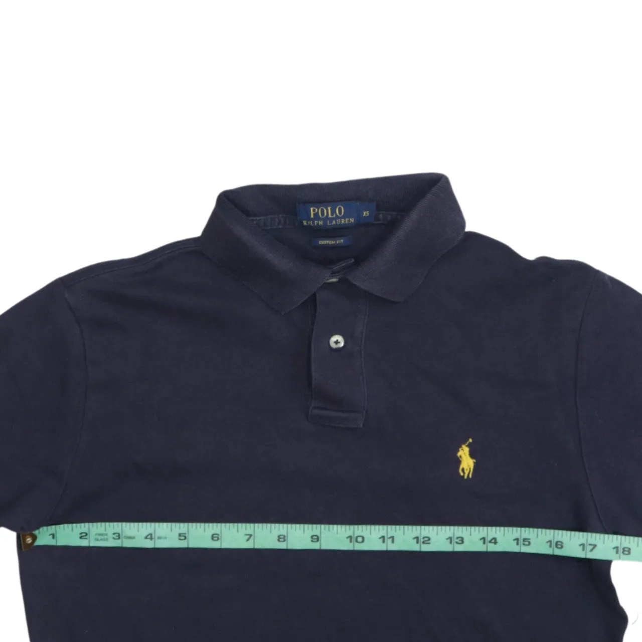 Polo Ralph Lauren 90's Short Sleeves Quarter Button Polo Shirt XSmall Navy Blue sold by Vintage Club product image thumbnail 5