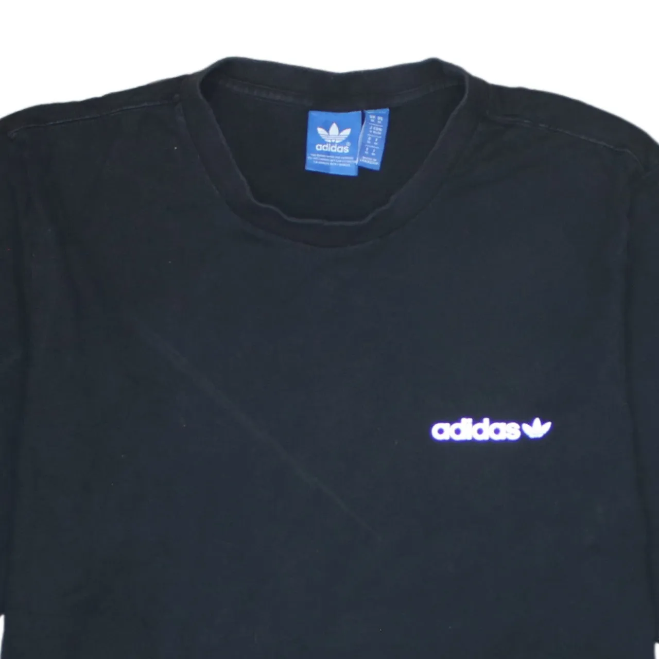 Adidas Black T Shirt Men's Medium Printed Trefoil Logo Front Pouch Pocket Casual Top sold by Vintage Club product image thumbnail 3