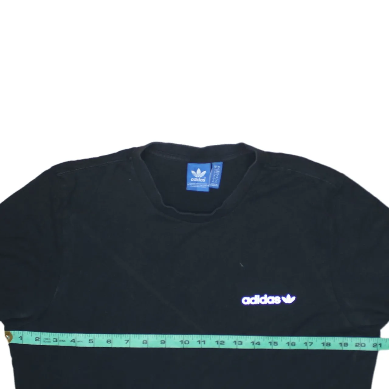 Adidas Black T Shirt Men's Medium Printed Trefoil Logo Front Pouch Pocket Casual Top sold by Vintage Club product image thumbnail 5