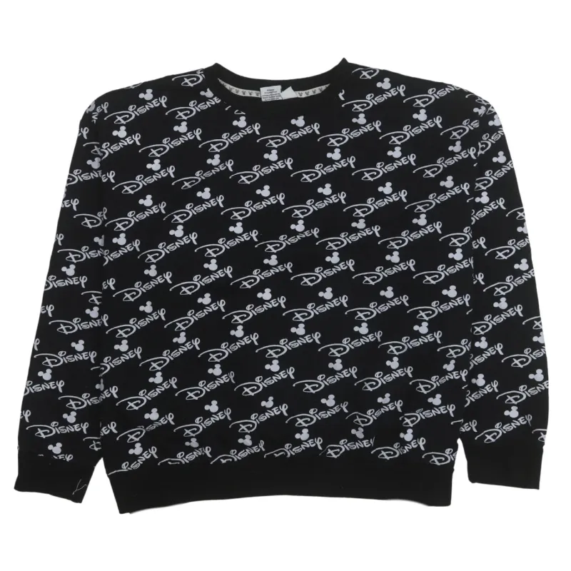 Disney 90's Lightweight Crew Neck Sweatshirt XXLarge (2XL) Black sold by Vintage Club