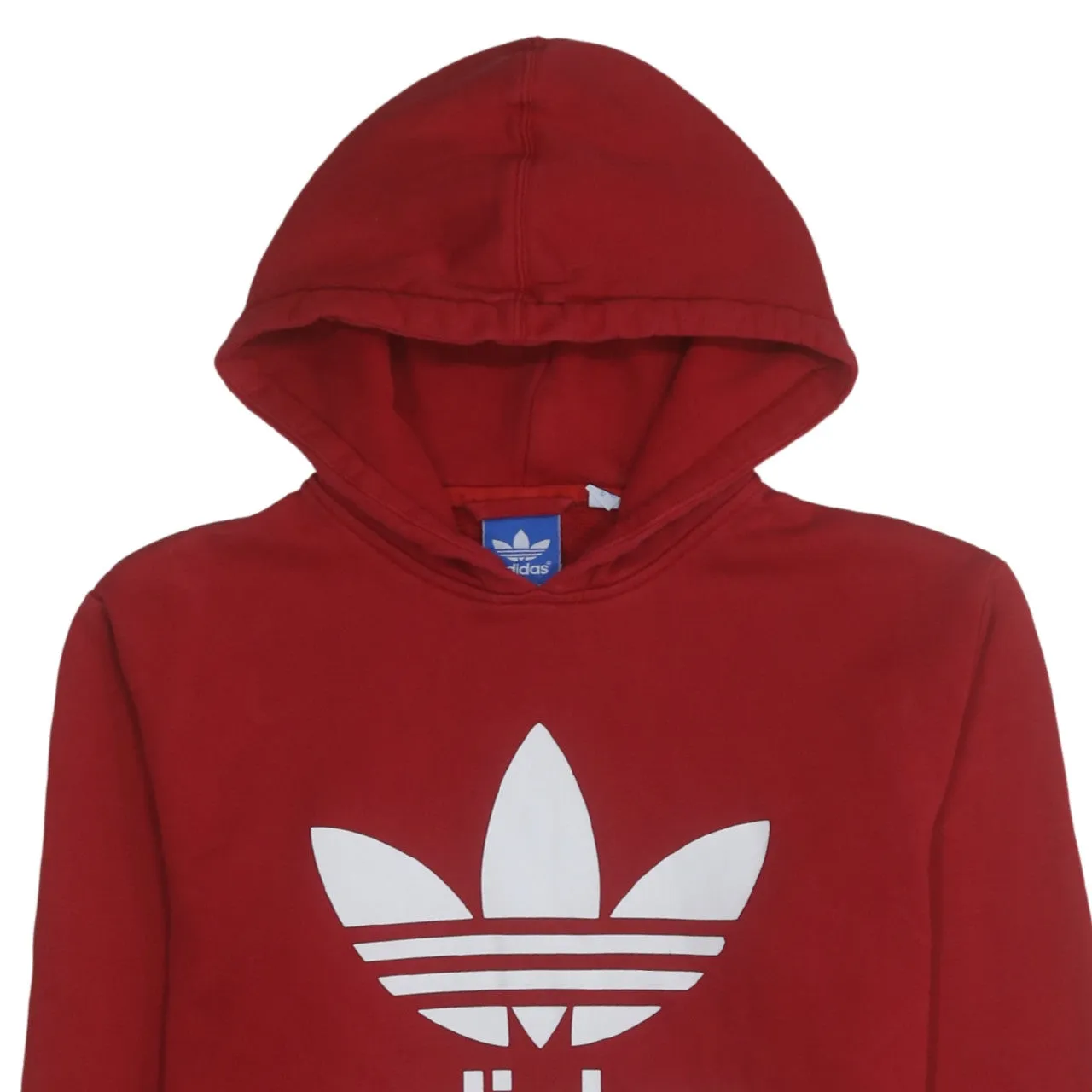 Adidas 90's Spellout Pullover Hoodie Small Red sold by Vintage Club product image thumbnail 3