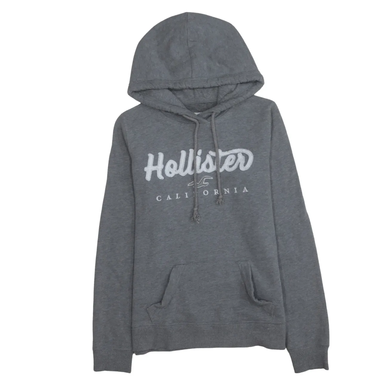 Hollister 90's Spellout Pullover Hoodie XSmall Grey sold by Vintage Club