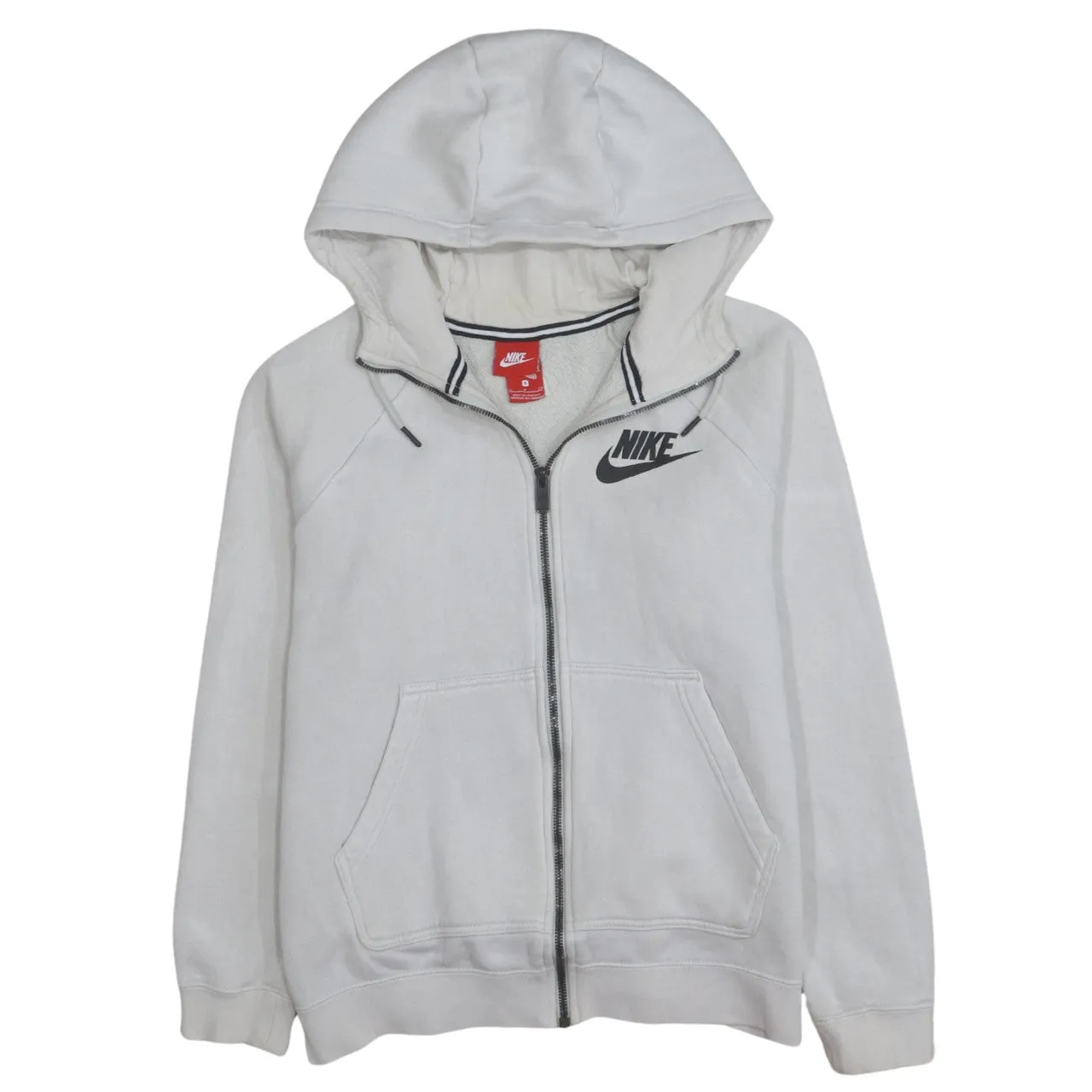 Nike 90's Swoosh Full Zip Up Hoodie Small White sold by Vintage Club