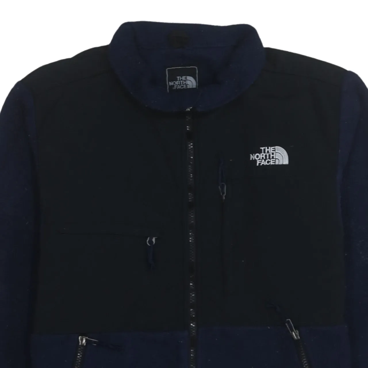 The North Face Navy Black Fleece Jacket Women’s Small Embroidered Logos Zip Pockets Outdoor Top sold by Vintage Club product image thumbnail 3