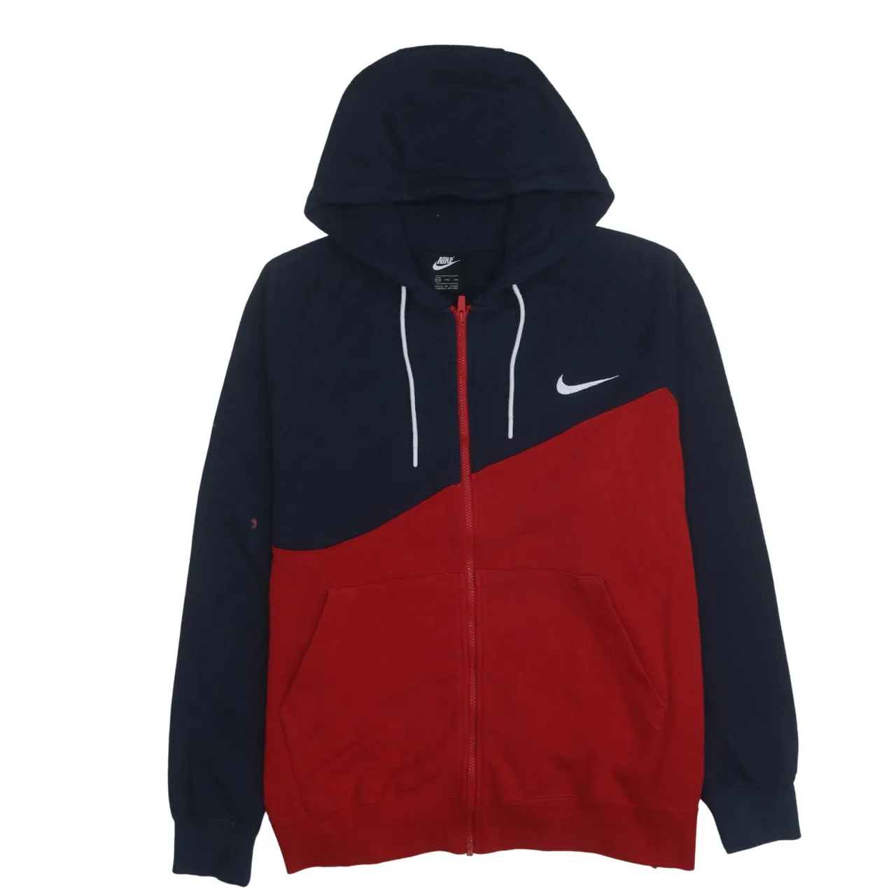 Nike 90's Swoosh Full Zip Up Hoodie XXLarge (2XL) Navy Blue sold by Vintage Club
