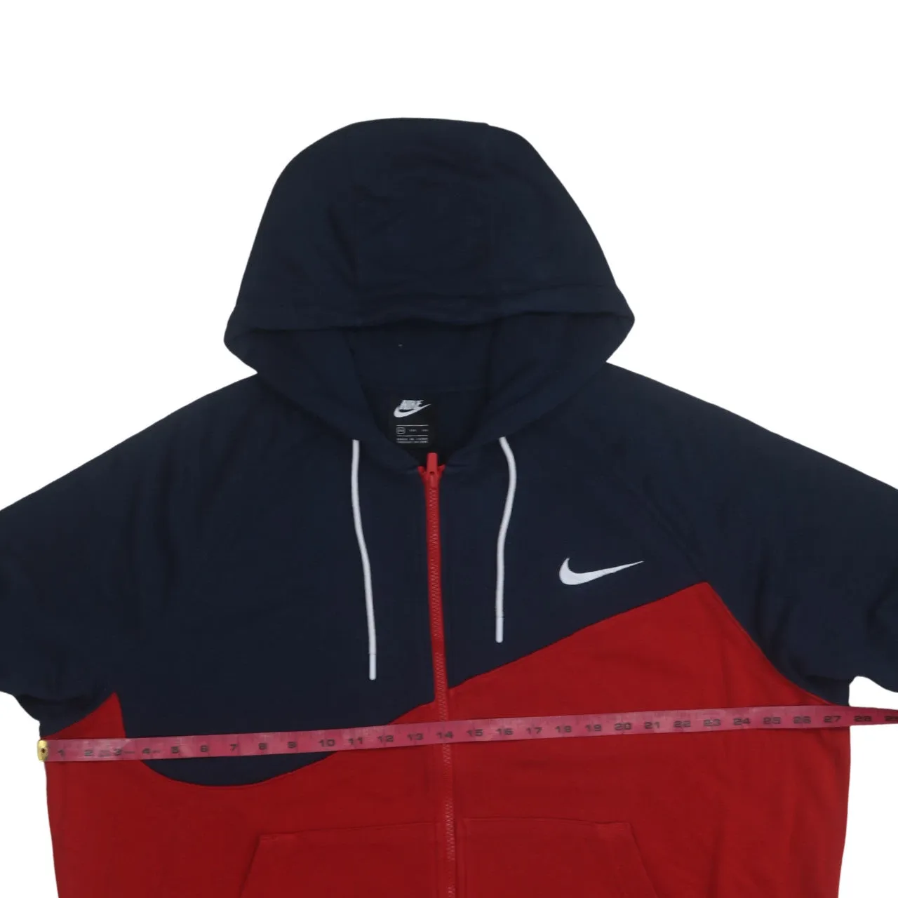 Nike 90's Swoosh Full Zip Up Hoodie XXLarge (2XL) Navy Blue sold by Vintage Club product image thumbnail 5