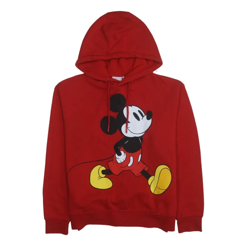 Disney 90's Mickey Mouse Pullover Hoodie Small Red sold by Vintage Club