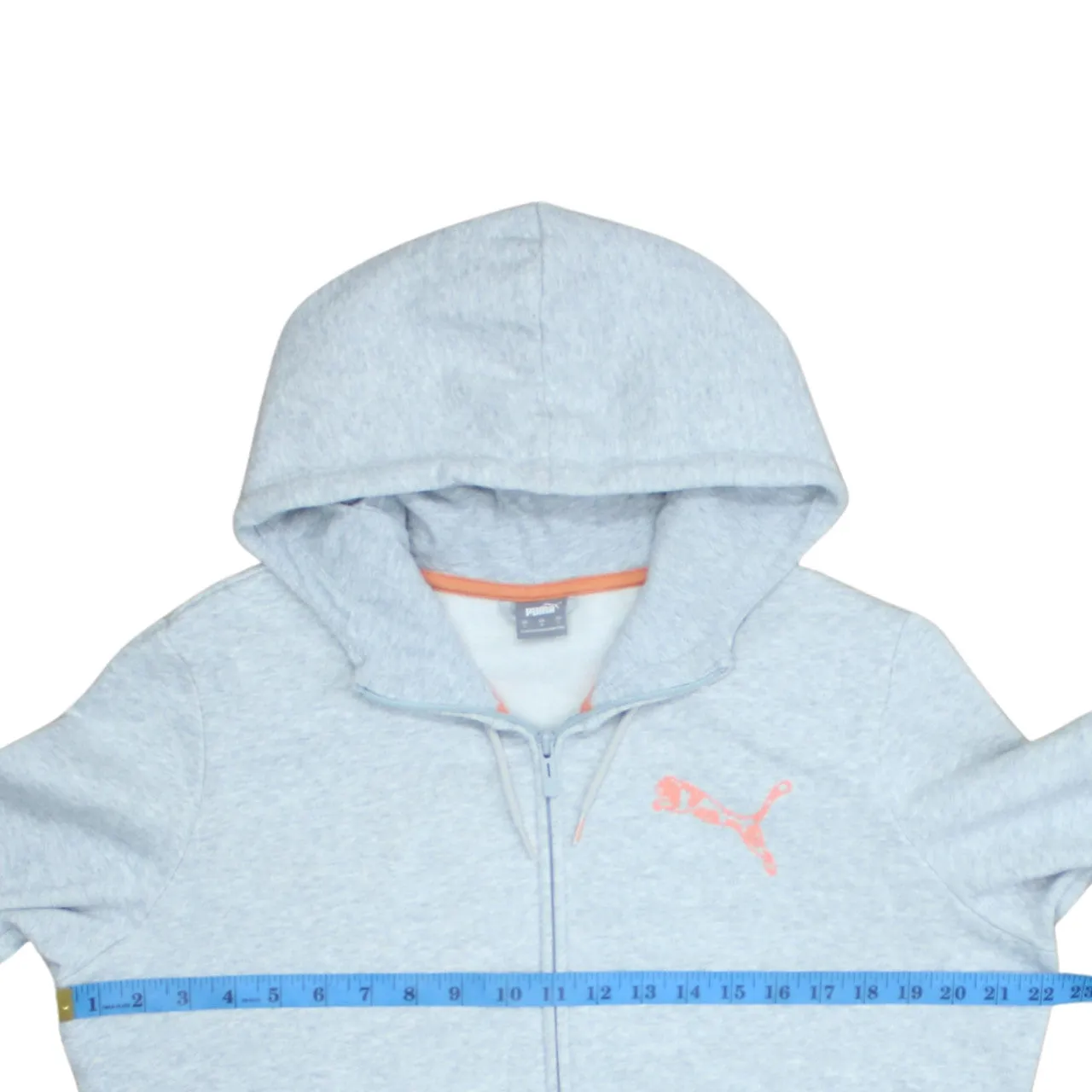 Puma 90's Drawstring Pockets Full Zip Up Hoodie Large Grey sold by Vintage Club product image thumbnail 5