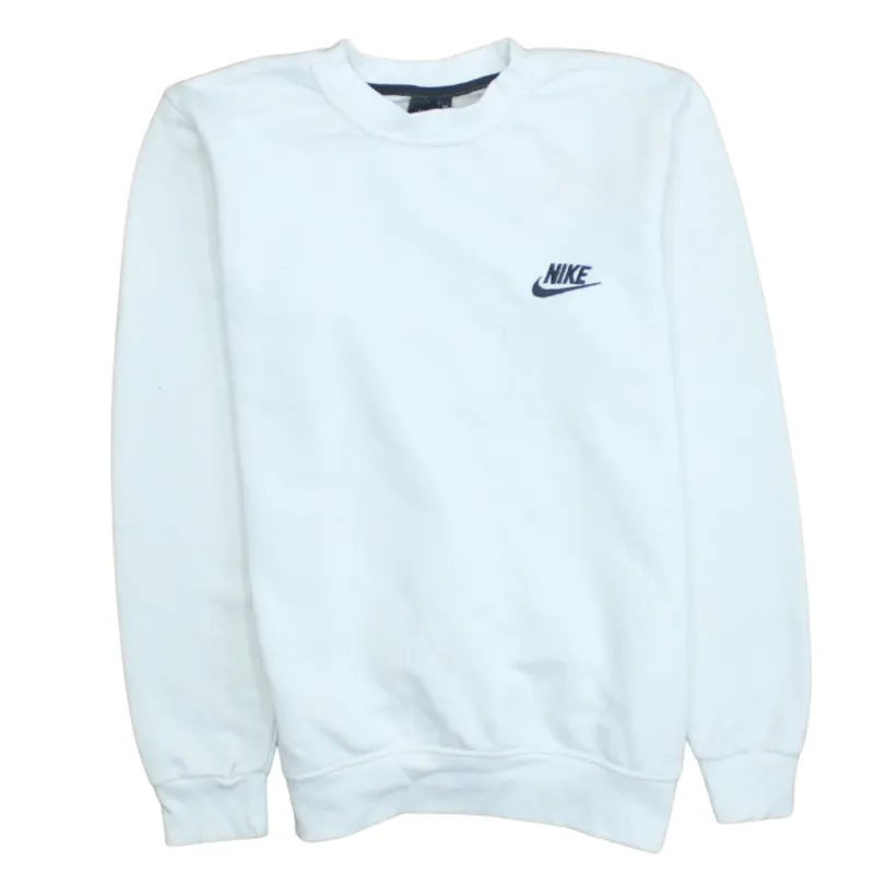Nike 90's Swoosh Crew Neck Sweatshirt Medium White sold by Vintage Club