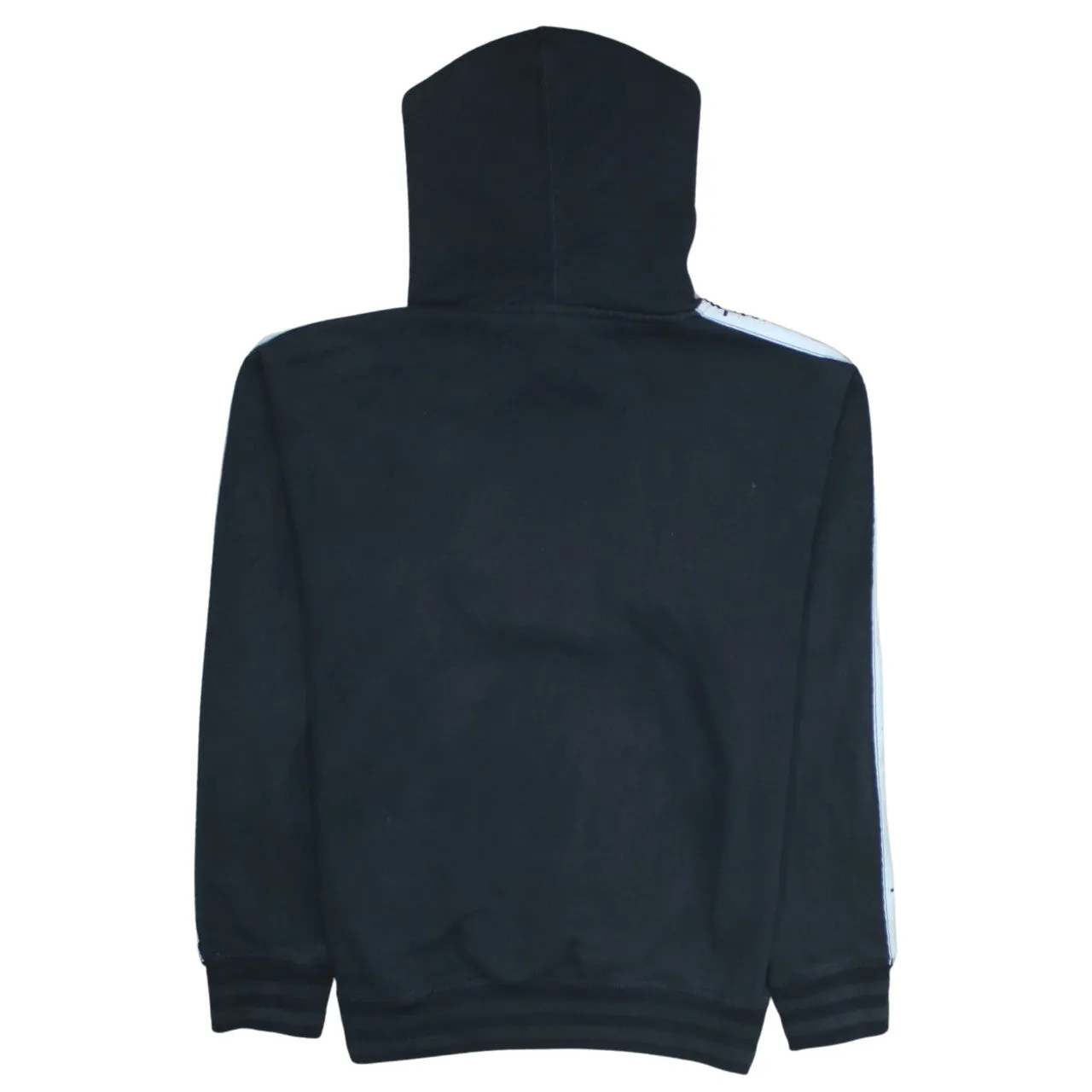 Champion Black Hoodie Men's Small Embroidered Chest Logo Branded Tape Sleeves Pullover Sweatshirt sold by Vintage Club product image thumbnail 2