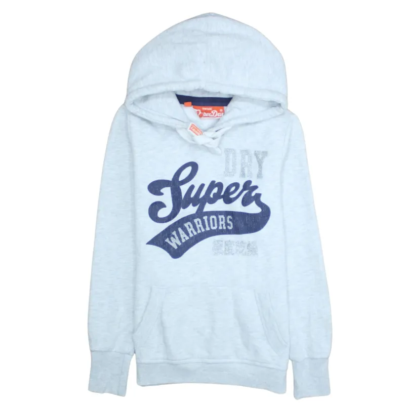 Super Dry 90's Spellout Pullover Hoodie Medium Grey sold by Vintage Club