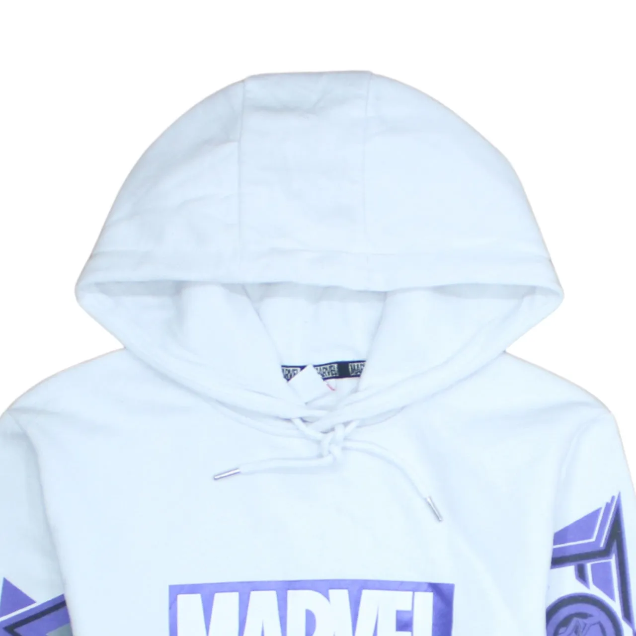 Marvel White Hoodie Men’s XSmall Printed Logo Graphic Sleeves Black Panther Pullover Sweatshirt sold by Vintage Club product image thumbnail 3