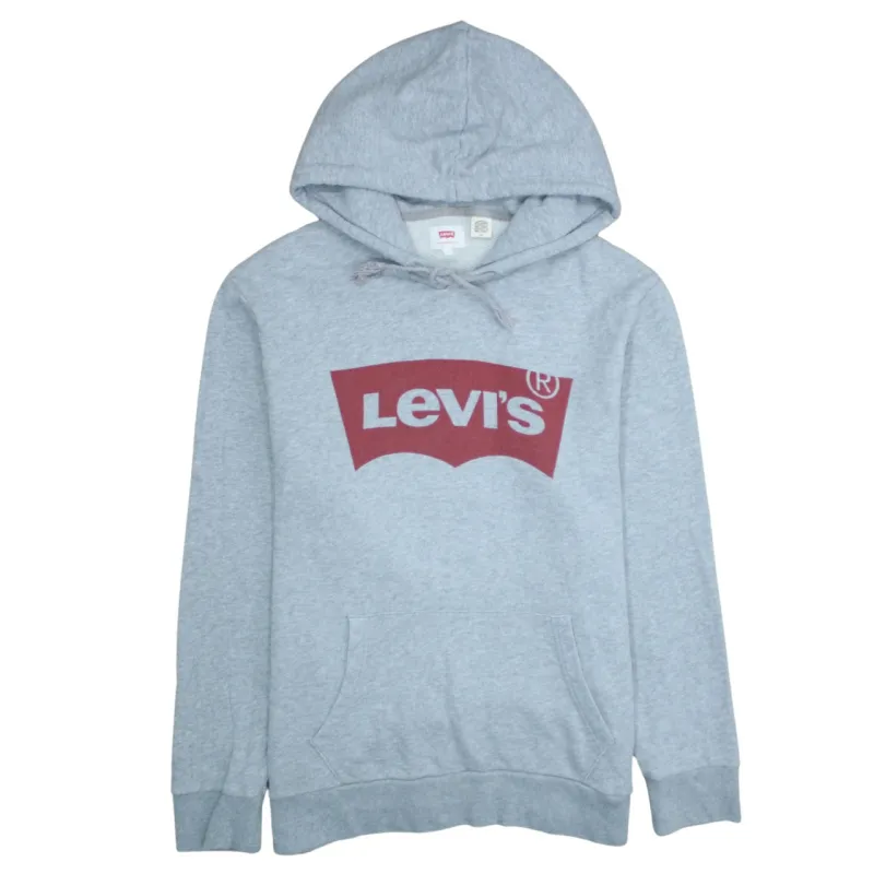 Levi's 90's Spellout Pullover Hoodie Large Grey made by Levi's