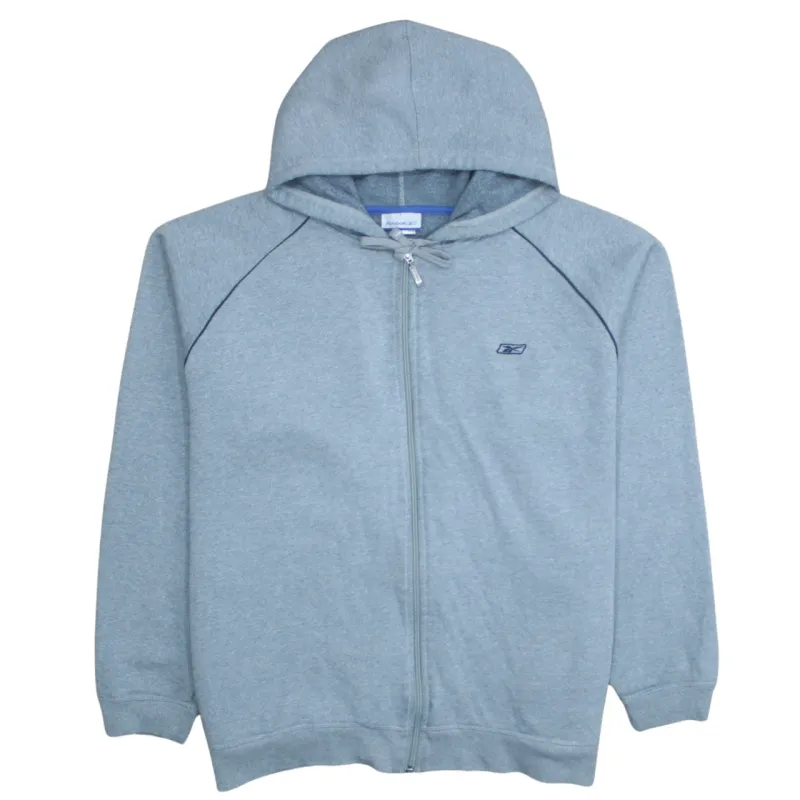 Reebok 90's Lightweight Full Zip Up Hoodie XLarge Grey made by Reebok