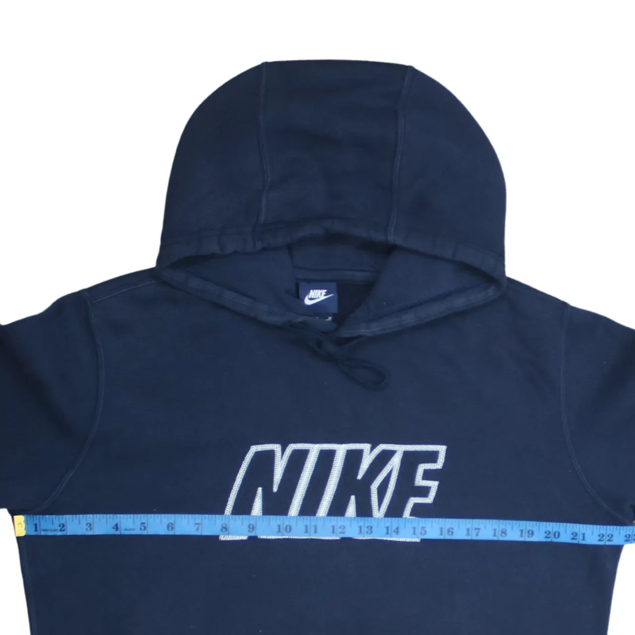 Nike 90's Spellout Pullover Hoodie Medium Navy Blue sold by Vintage Club product image thumbnail 5