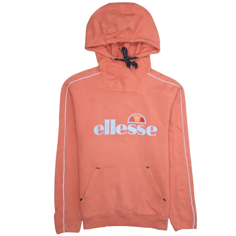 Ellesse 90's Spellout Pullover Hoodie Medium  Orange sold by Vintage Club