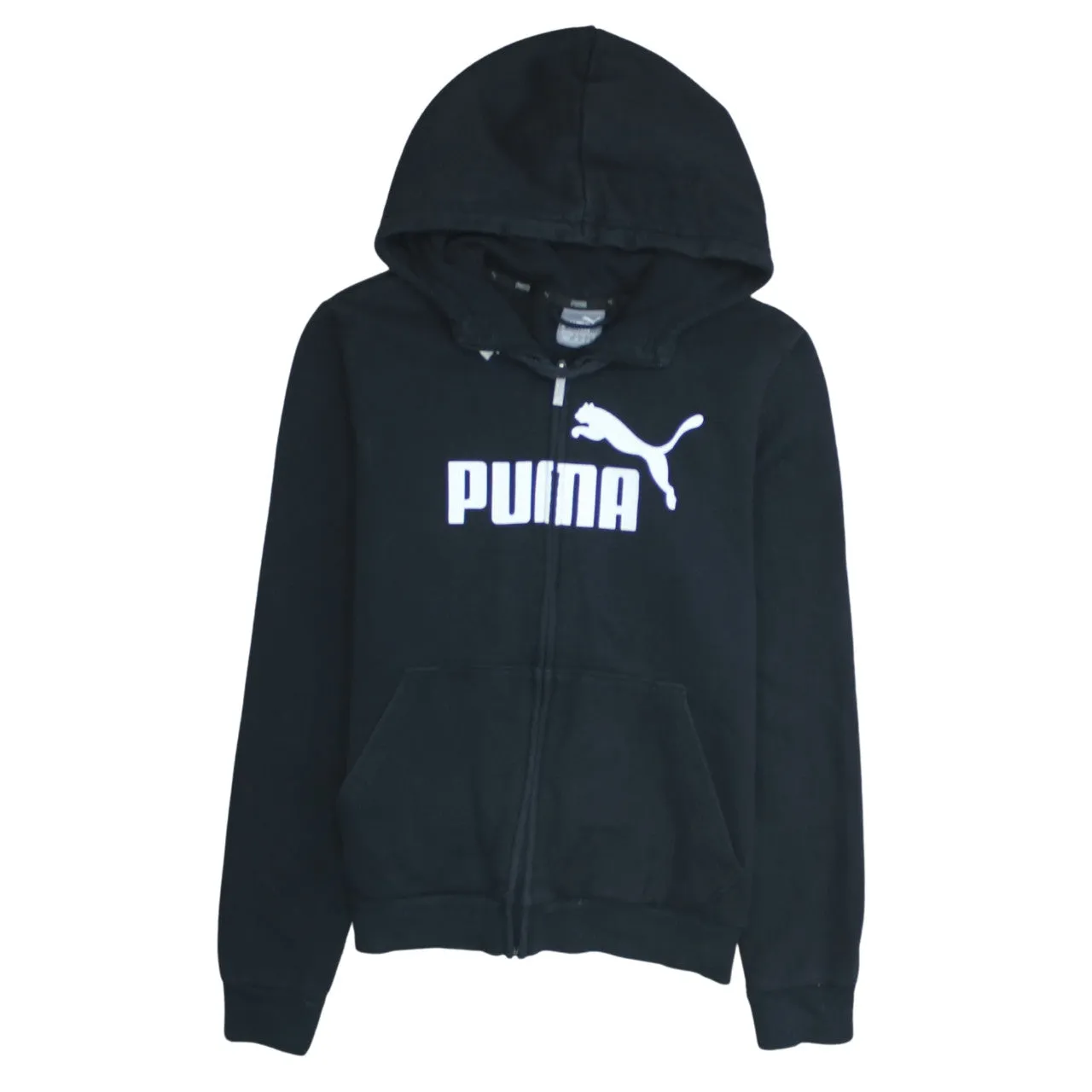 Puma 90's Spellout Full Zip Up Hoodie Medium Black sold by Vintage Club