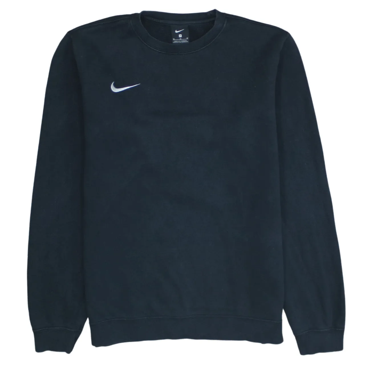 Nike 90's Swoosh Crew Neck Hoodie Medium Black sold by Vintage Club