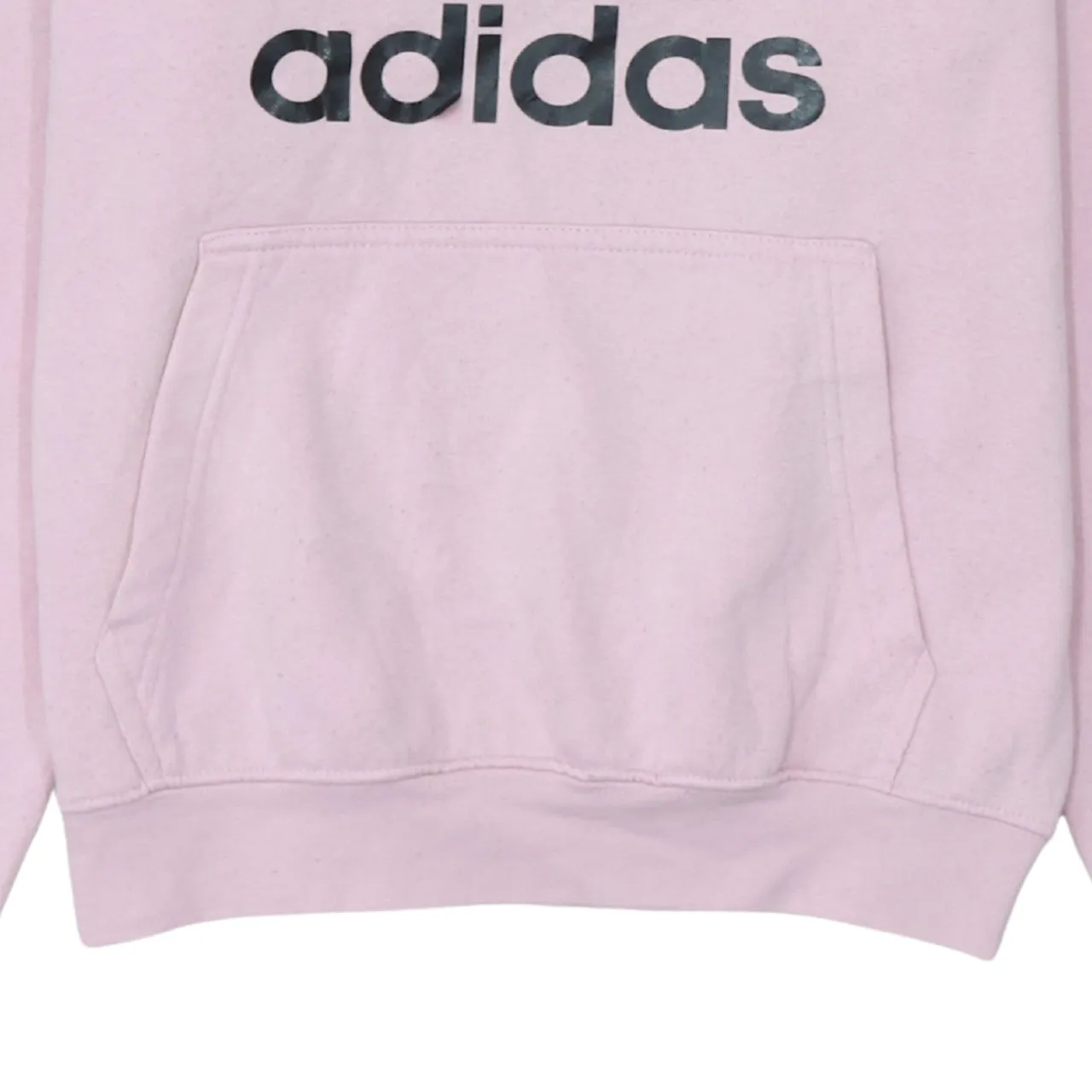 Adidas Light Pink Hoodie Women’s XSmall Printed Trefoil Logo Fleece Pullover Sweatshirt sold by Vintage Club product image thumbnail 4
